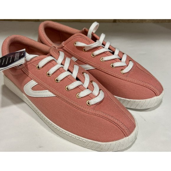 New Tretorn Sneakers Women's Coral Pink Nylite Plus Canvas Lace Tennis Shoes 6.5 - Picture 7 of 9